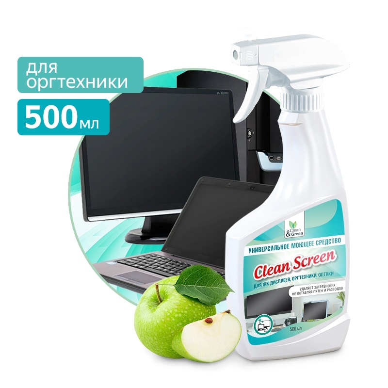 Универсальное средство для чистки оргтехники и ЖК экранов (триггер) 500 мл. Clean&Green CG8118