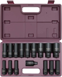 Набор головок торцевых ударных глубоких 1/2 DR, 10-32 мм, 16 предметов, Thorvik S23S2116S (54447)