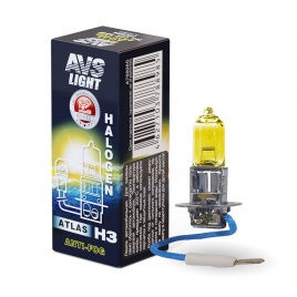 Галогенная лампа AVS/ATLAS ANTI-FOG/BOX желтый H3.12V.55W.коробка 1шт.