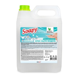 Крем-мыло жидкое "Soapy" альпийский луг увлажняющее 5 л. Clean&Green CG8012