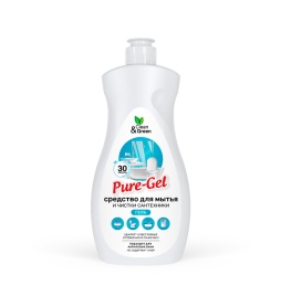 Средство для мытья и чистки сантехники "Pure-Gel" (кислотное, гель) 500 мл. Clean&Green CG8079