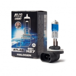 Лампа галогенная AVS ATLAS BOX /5000К/ H27/881 12V.27W (1 шт.)