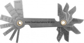 Набор резьбовых шаблонов для наружных и внутренних резьб, 14 предметов, Thorvik PG14SC (52876)