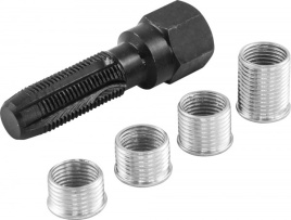 Набор для восстановления резьбы свечного отверстия (М14, 5 предметов) Thorvik SPTRS145 (53197)