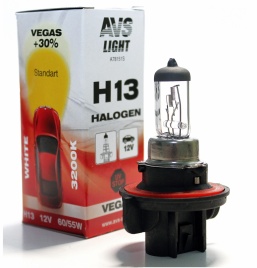 Лампа галогенная AVS Vegas H13.12V.60/55W (1 шт.)