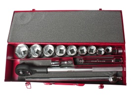 Набор головок торцевых 3/4"DR, 22-50 мм, 15 предметов, JTC-H615M (в кейсе)