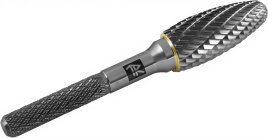 Борфреза твердосплавная пламевидная, тип H, 10 мм, двойная насечка, Thorvik TRRBH10250670-2 (57031)