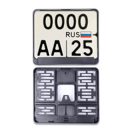 Рамка под номерной знак мотоцикла (чёрная) ТИП4 190х145 мм AVS RN-21