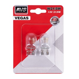 Лампа AVS Vegas в блистере 12V. W21/5W(W3x16q) 2шт.
