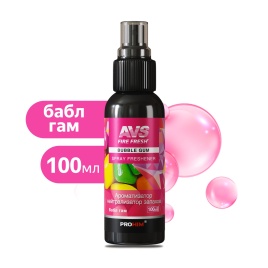 Ароматизатор-нейтрализатор запахов AVS AFS-003 Stop Smell (аром.BubbleGum/Бабл гам) (спрей100мл.)
