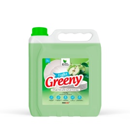 Средство для мытья посуды "Greeny" Light "Яблоко" 3 л. (ПЭНД) Clean&Green CG8524