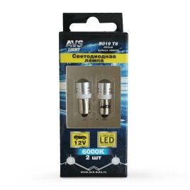 B019 Т8/белый/ (BA9S) 1W T4W, блистер 2 шт