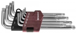 Набор ключей торцевых T-TORX® с центрированным штифтом, Т10H-T50H, 9 пр., Thorvik TTK9S (53150)
