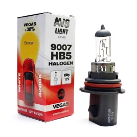 Лампа галогенная AVS Vegas HB5/9007. 12V.65/55W (1 шт.)