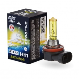 Галогенная лампа AVS ATLAS ANTI-FOG BOX желтый H11.12V.55W.коробка 1шт.