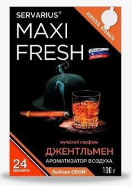 Ароматизатор воздуха (под сиденье, гель 100 гр.) MAXI FRESH MF-109 "ДЖЕНТЕЛЬМЕН" (с пробником)