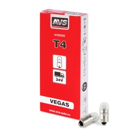 Лампа AVS Vegas 24V.T4(BA9S) BOX 10шт.