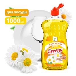 Средство для мытья посуды "Greeny" Light "Ромашка" 1000 мл. Clean&Green CG8157