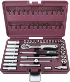 Набор инструмента 1/4"DR, 57 предметов, Thorvik TS057 (54003) в кейсе