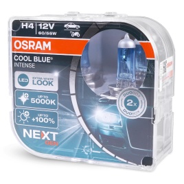 Автолампа галогенная H4 (60/55W P43T +100%) COOL BLUE INTENSE (евробокс, 2шт) 5000K 12V OSRAM