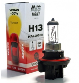 Галогенная лампа AVS Vegas H13.12V.60/55W.1шт. (уценённый товар)