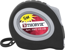Рулетка с магнитным захватом и автостопом, 5 м, Thorvik SMT519AM