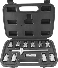 Набор приспособлений для откручивания масляных пробок, 12 предметов, Thorvik AODTS12