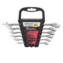 Набор ключей гаечных комбинированных серии ARC, 8-17 мм, 6 предметов, Thorvik W3S6PR (52611) на держ