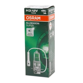 Автолампа галогенная H3 (55W PK22s +30%) ALLSEASON 12V 3200K OSRAM