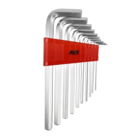 Набор ключей торцевых шестигранных  удлиненных 10 предметов (1,5-12мм) AVS HKS-10L