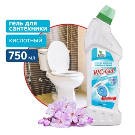 Средство для мытья и чистки сантехники "WC-Gel" (кислотное) 750 мл. Clean&Green CG8074