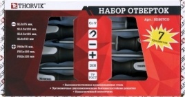 Набор отверток стержневых, 7 предметов, Thorvik SDS07CO (52293)