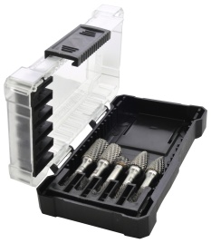 Набор борфрез твердосплавных, B,C,D,F,G, 12 мм, двойная насечка, 5 пр, Thorvik TRRB120605-2S (57044)