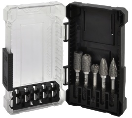 Набор борфрез твердосплавных, B,C,D,F,G, 6 мм, дв. насечка, 5 предм., Thorvik TRRB060605-2S, 57041