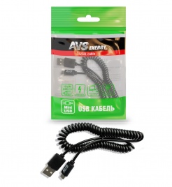 Кабель AVS mini USB (2м, витой) MN-32