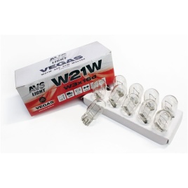 Лампа AVS Vegas 24V. W21W (W3x16d) BOX 10шт.