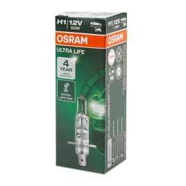 Автолампа галогенная H1 (55W P14.5s) ULTRA LIFE 3200K 12V OSRAM
