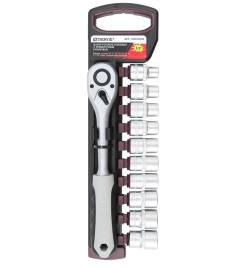 Набор головок торцевых с трещоточной рукояткой 1/2"DR, 10-19 мм, 11 предметов, Thorvik S13S1111SP (5