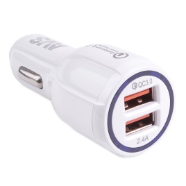 USB автомобильное зарядное устройство AVS 2 порта UC-123 Quick Charge (3А) 