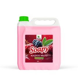 Жидкое мыло "Soapy" "Ягодный десерт" 3 л. (ПЭНД) Clean&Green CG8437