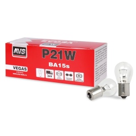 Лампа AVS Vegas 24V. P21W(BA15S) BOX 10шт.(уценка)