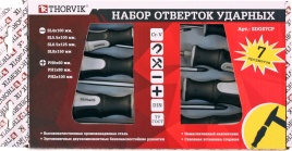 Набор отверток ударных, силовых под ключ, 7 шт, Thorvik SDGS7CP (52288)