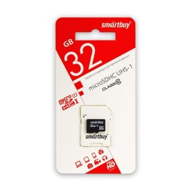 Карта памяти	MicroSD 32GB Smart Buy Class 10 UHS-I +SD адаптер COMPACT