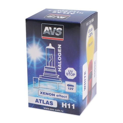 Галогенная лампа AVS ATLAS BOX/5000К/ H11.12V.55W.коробка 1шт. фото 3