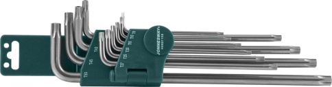 Набор ключей Torx с центрированным штифтом Extra Long Т9-Т50 (10 шт) Jonnesway H08S110S фото 2