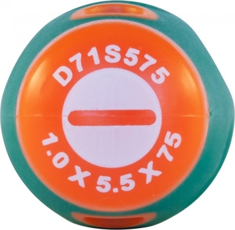 Отвертка стержневая шлицевая ANTI-SLIP GRIP, SL5.5х75мм, Jonnesway D71S575 (49953) фото 3