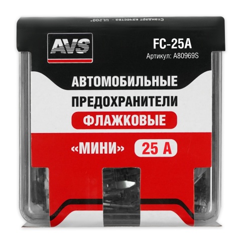 Набор предохранителей AVS FC-25A "мини" (100шт) фото 2