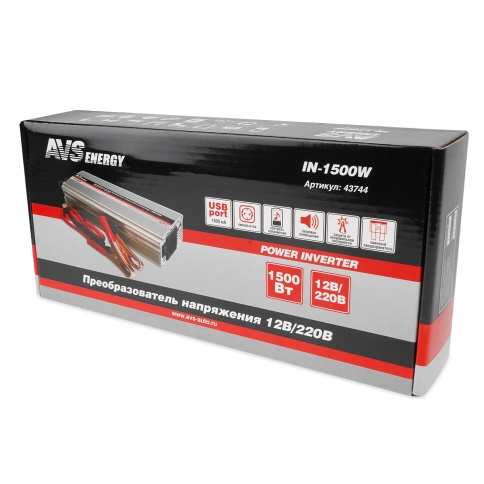 Автомобильный инвертор 12/220V AVS IN-1500W фото 10