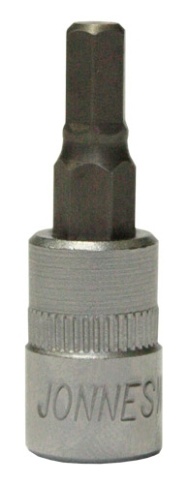 Головка торцевая 1/4 DR, с шестигранной вставкой Hex 5 мм, L-37 мм, Jonnesway S09H205 фото 1