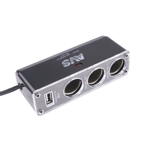 Разветвитель прикуривателя AVS 12/24 (на 3 выхода+USB) CS313U фото 2